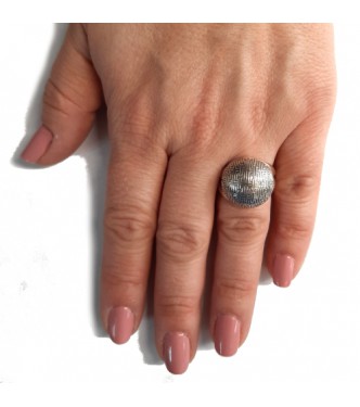 R002160 Genuine Sterling Silver Handmade Ring Solid Hallmarked 925 Adjustable Size